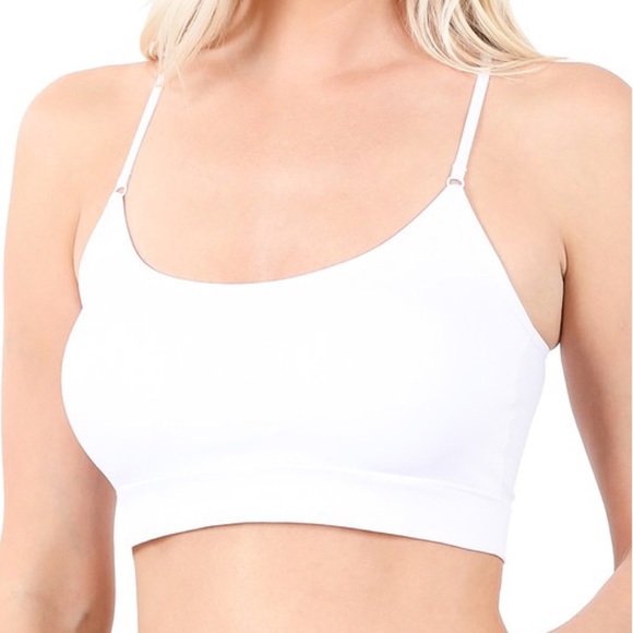 Other - Criss Cross Back Bralette With Pads White 1521
